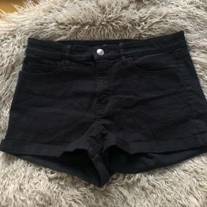H&M Black Denim Shorts